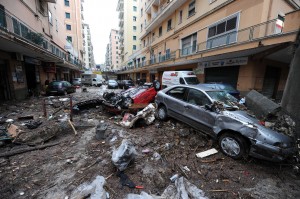 MALTEMPO: GENOVA DESERTA, SCATTA DIVIETO CIRCOLAZIONE