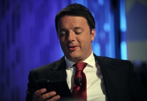 Matteo Renzi ospite della trasmissione TV "Otto e Mezzo"